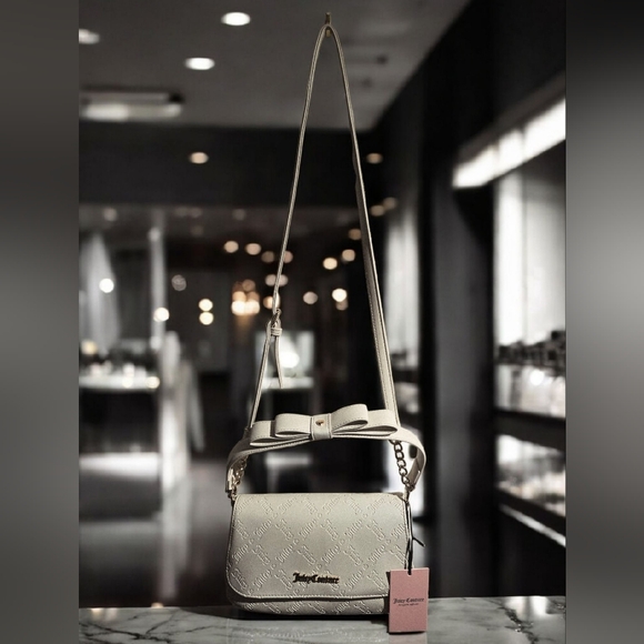 NEW Juicy Couture Miss Bow Crossbody Bag Color Crystal 10"W x 6"H x 3" NWT - Picture 2 of 7